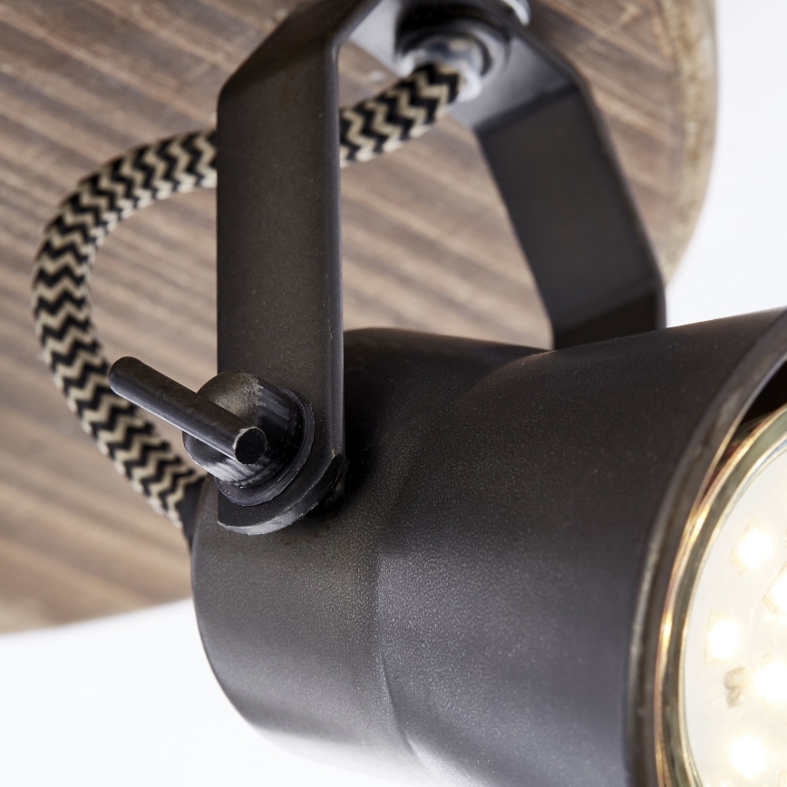 Brilliant - SEED suunatav laevalgusti 3xGU10/5W/230V must/pruun