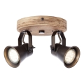 Brilliant - SEED suunavalgusti 2xGU10/5W/230V must/pruun