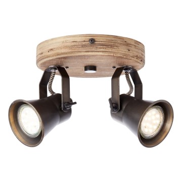 Brilliant - SEED suunavalgusti 2xGU10/5W/230V must/pruun