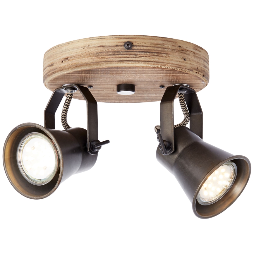 Brilliant - SEED suunavalgusti 2xGU10/5W/230V must/pruun