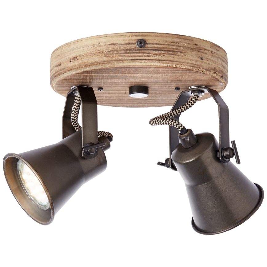 Brilliant - SEED suunavalgusti 2xGU10/5W/230V must/pruun