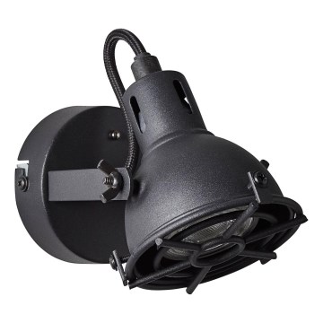 Brilliant - Seinale kinnitatav suunavalgusti JESPER 1xGU10/5W/230V must