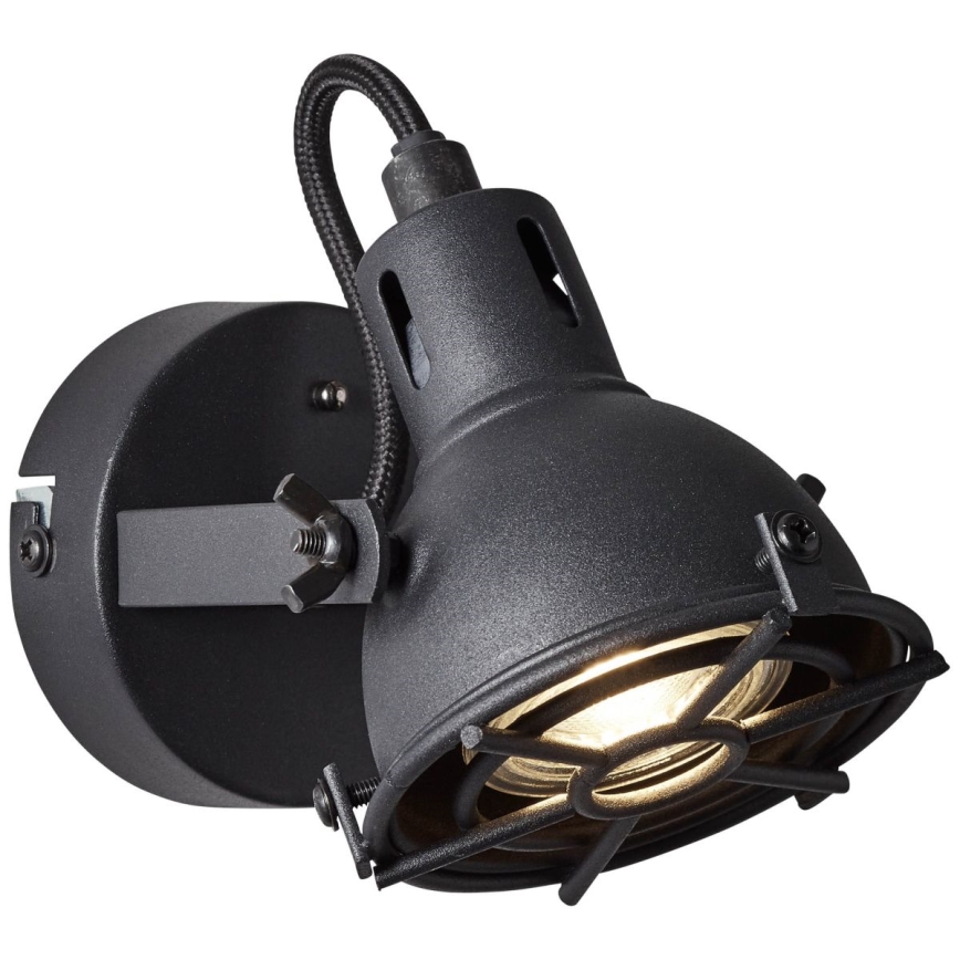 Brilliant - Seinale kinnitatav suunavalgusti JESPER 1xGU10/5W/230V must