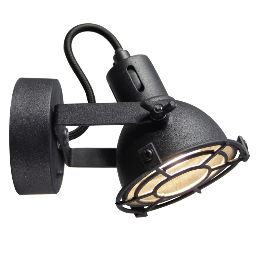 Brilliant - Seinale kinnitatav suunavalgusti JESPER 1xGU10/5W/230V must