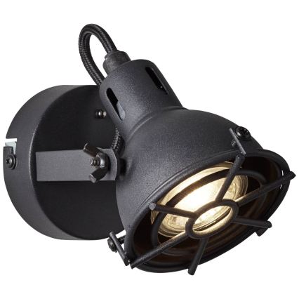 Brilliant - Seinale kinnitatav suunavalgusti JESPER 1xGU10/5W/230V must
