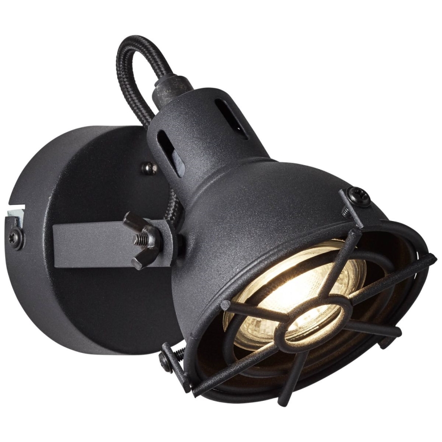 Brilliant - Seinale kinnitatav suunavalgusti JESPER 1xGU10/5W/230V must