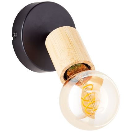 Brilliant - seinale paigaldatav punktvalgusti 1xE27/28W/230V bambusest