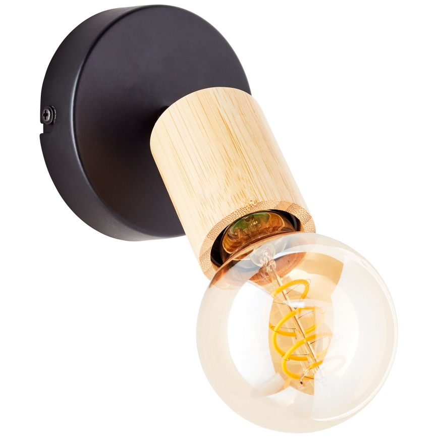 Brilliant - seinale paigaldatav punktvalgusti 1xE27/28W/230V bambusest