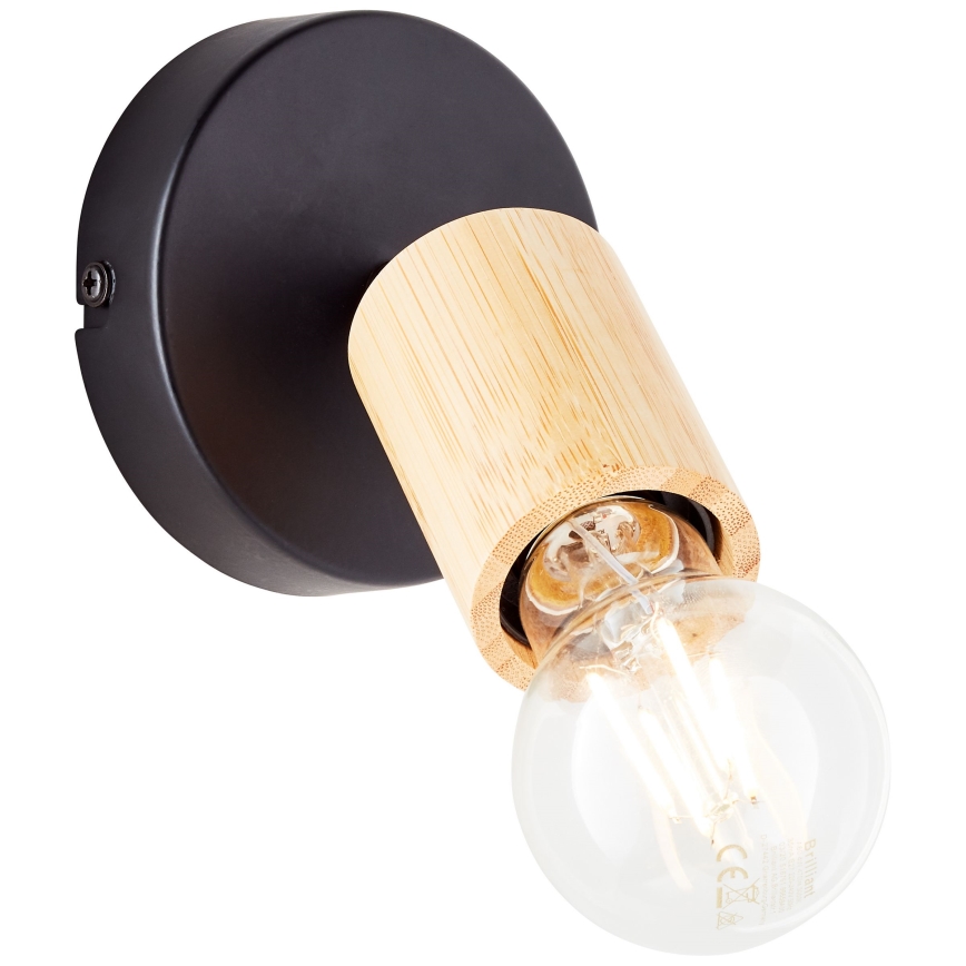 Brilliant - seinale paigaldatav punktvalgusti 1xE27/28W/230V bambusest