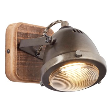 Brilliant - Seinale paigaldatav punktvalgusti CARMEN WOOD 1xGU10/5W/230V eukalüpt