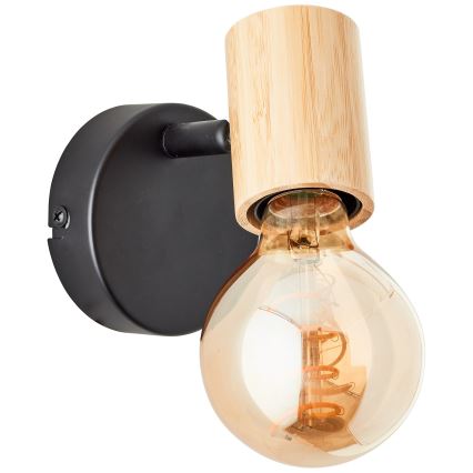 Brilliant - Seinale paigaldatav punktvalgusti KERRY 1xE27/40W/230V bambus