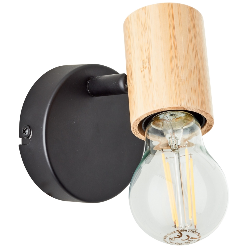 Brilliant - Seinale paigaldatav punktvalgusti KERRY 1xE27/40W/230V bambus