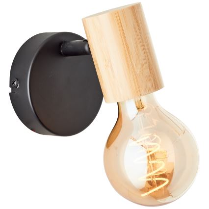 Brilliant - Seinale paigaldatav punktvalgusti KERRY 1xE27/40W/230V bambus
