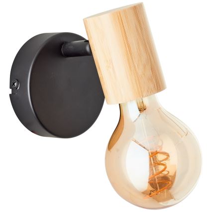 Brilliant - Seinale paigaldatav punktvalgusti KERRY 1xE27/40W/230V bambus