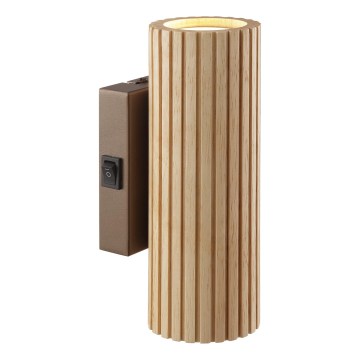 Brilliant - seinavalgusti LAKEWOOD 2xGU10/10W/230V pruun