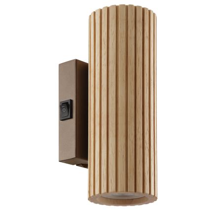 Brilliant - seinavalgusti LAKEWOOD 2xGU10/10W/230V pruun