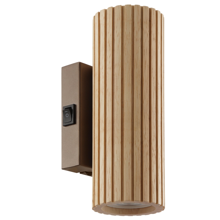 Brilliant - seinavalgusti LAKEWOOD 2xGU10/10W/230V pruun