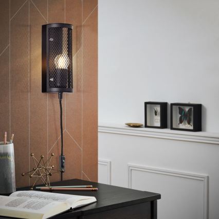 Brilliant - Seinavalgusti MAZE 1xE27/40W/230V must