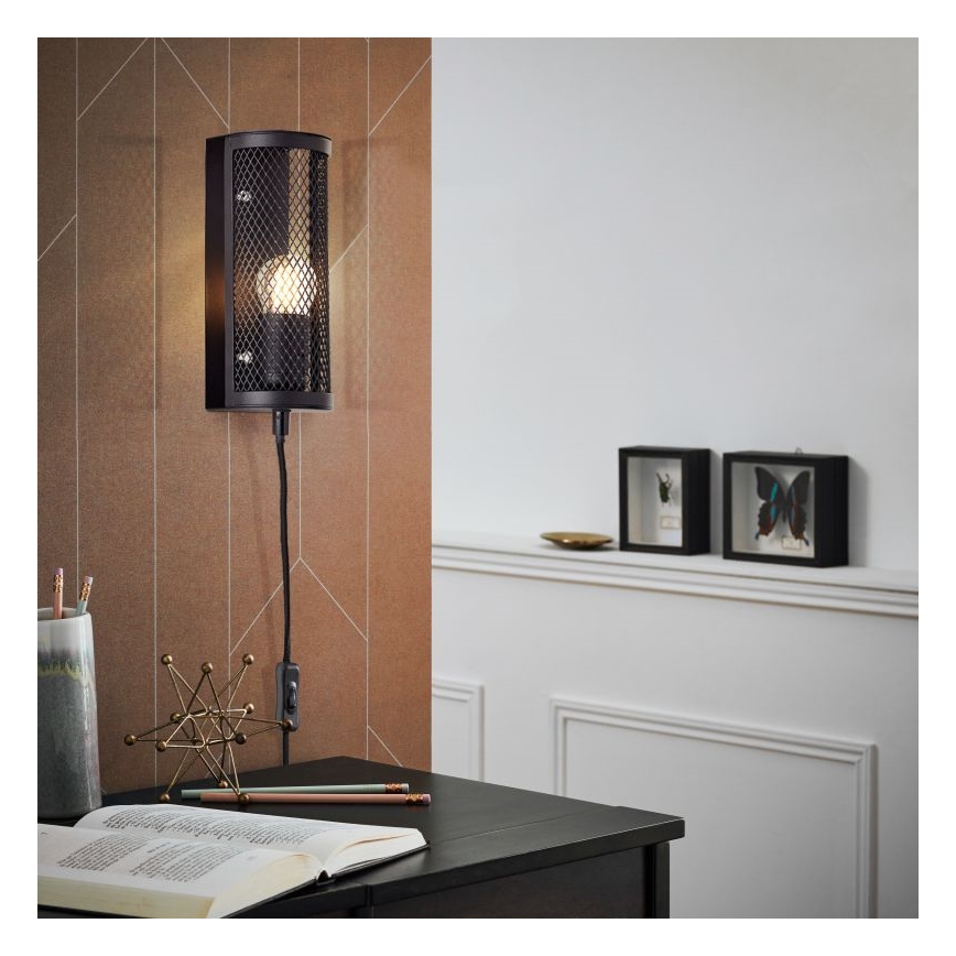 Brilliant - Seinavalgusti MAZE 1xE27/40W/230V must