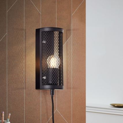 Brilliant - Seinavalgusti MAZE 1xE27/40W/230V must