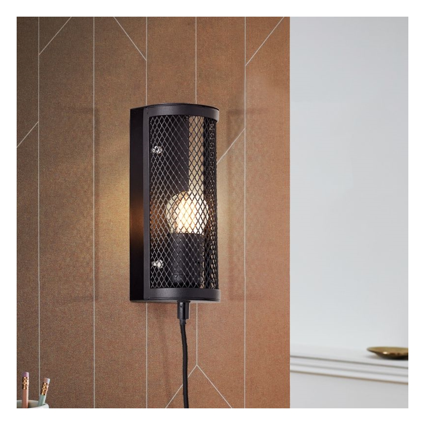 Brilliant - Seinavalgusti MAZE 1xE27/40W/230V must