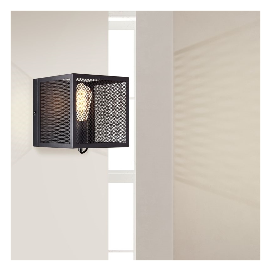 Brilliant - Seinavalgusti MAZE 1xE27/40W/230V must
