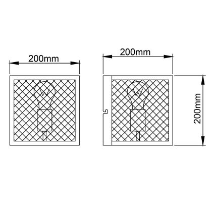 Brilliant - Seinavalgusti MAZE 1xE27/40W/230V must