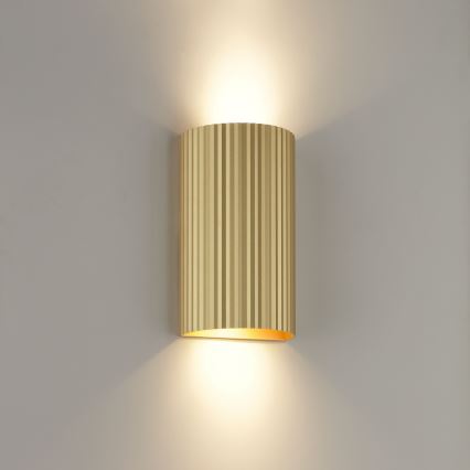 Brilliant - Seinavalgusti UNDULA 2xGU10/10W/230V kuldne