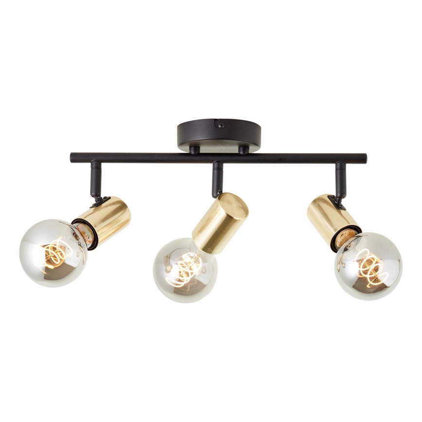 Brilliant - sihtvalgusti KERRY 3xE27/40W/230V must/messing