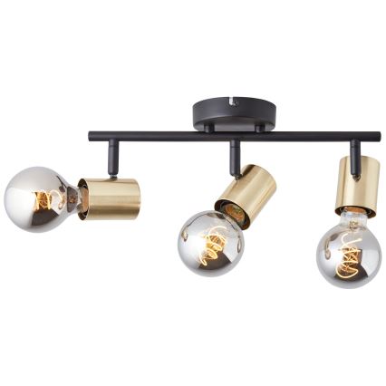 Brilliant - sihtvalgusti KERRY 3xE27/40W/230V must/messing