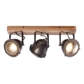 Brilliant - Spottvalgusti CARMEN WOOD 3xGU10/5W/230V pruun