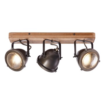 Brilliant - Spottvalgusti CARMEN WOOD 3xGU10/5W/230V pruun