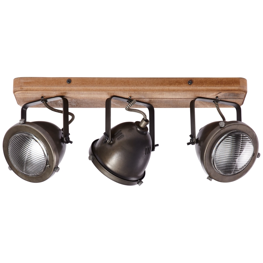 Brilliant - Spottvalgusti CARMEN WOOD 3xGU10/5W/230V pruun