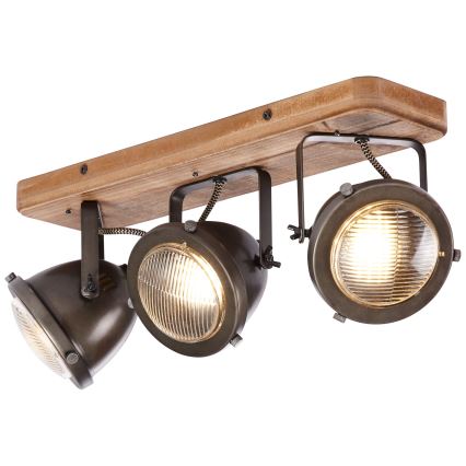 Brilliant - Spottvalgusti CARMEN WOOD 3xGU10/5W/230V pruun