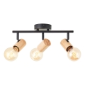 Brilliant - Spottvalgusti KERRY 3xE27/40W/230V must/bambus