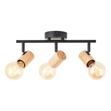 Brilliant - Spottvalgusti KERRY 3xE27/40W/230V must/bambus