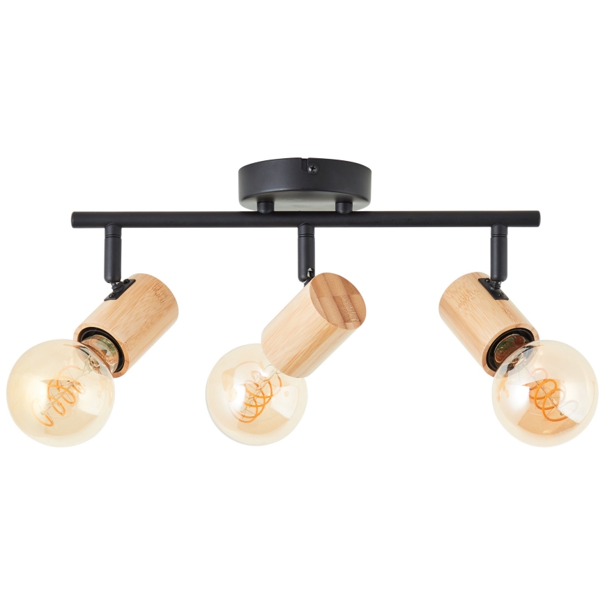 Brilliant - Spottvalgusti KERRY 3xE27/40W/230V must/bambus