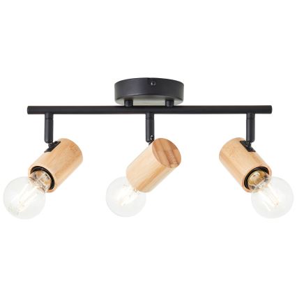 Brilliant - Spottvalgusti KERRY 3xE27/40W/230V must/bambus