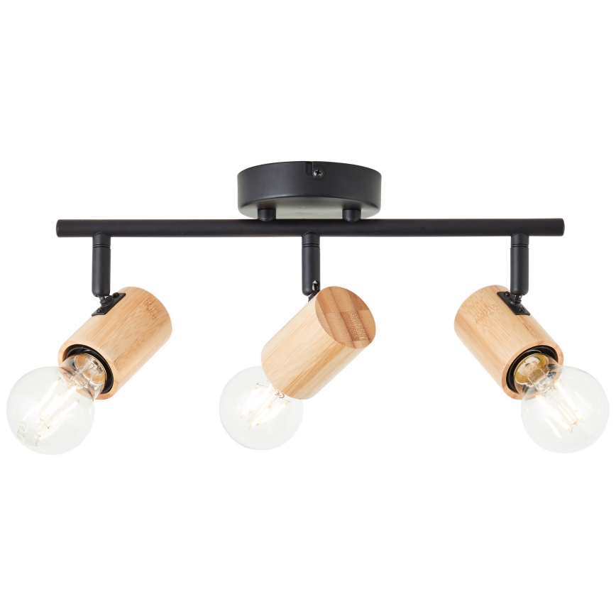 Brilliant - Spottvalgusti KERRY 3xE27/40W/230V must/bambus