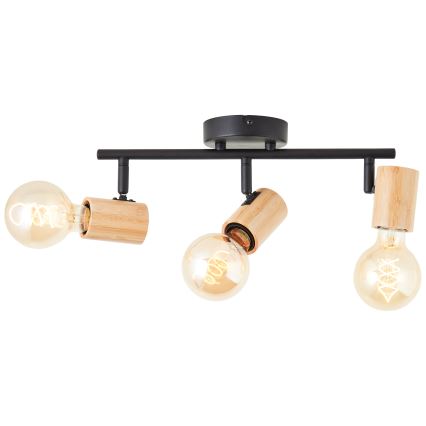 Brilliant - Spottvalgusti KERRY 3xE27/40W/230V must/bambus