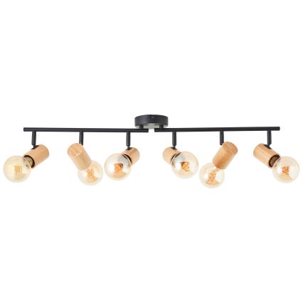 Brilliant - Spottvalgusti KERRY 6xE27/40W/230V must/bambus