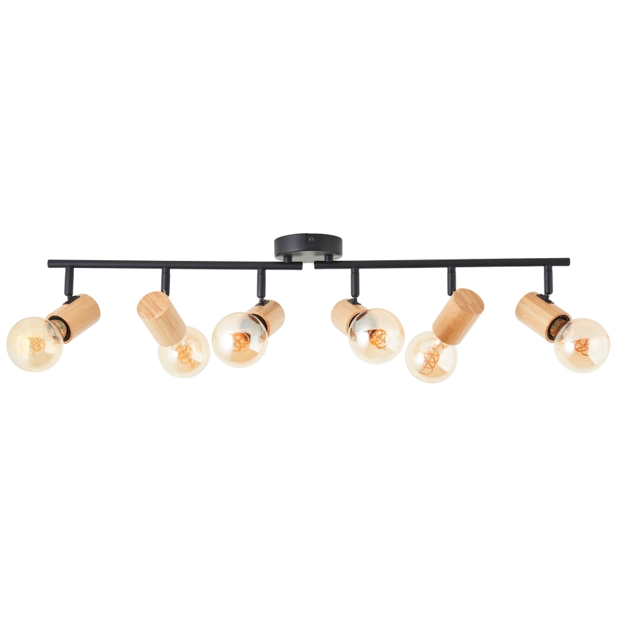 Brilliant - Spottvalgusti KERRY 6xE27/40W/230V must/bambus