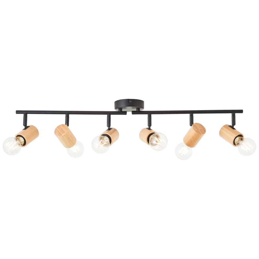 Brilliant - Spottvalgusti KERRY 6xE27/40W/230V must/bambus