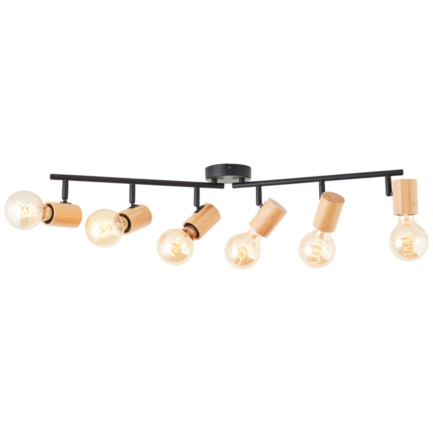 Brilliant - Spottvalgusti KERRY 6xE27/40W/230V must/bambus
