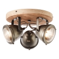 Brilliant - Suunatav laevalgusti CARMEN WOOD 3xGU10/5W/230V eukalüpt