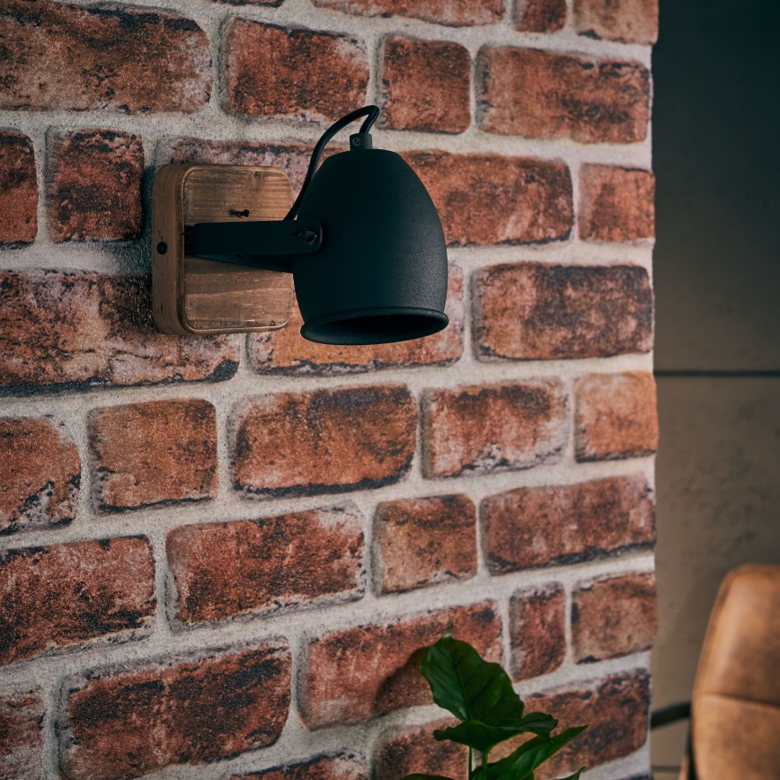 Brilliant - suunatav seinavalgusti CROWTON 1xGU10/6W/230V männipuit