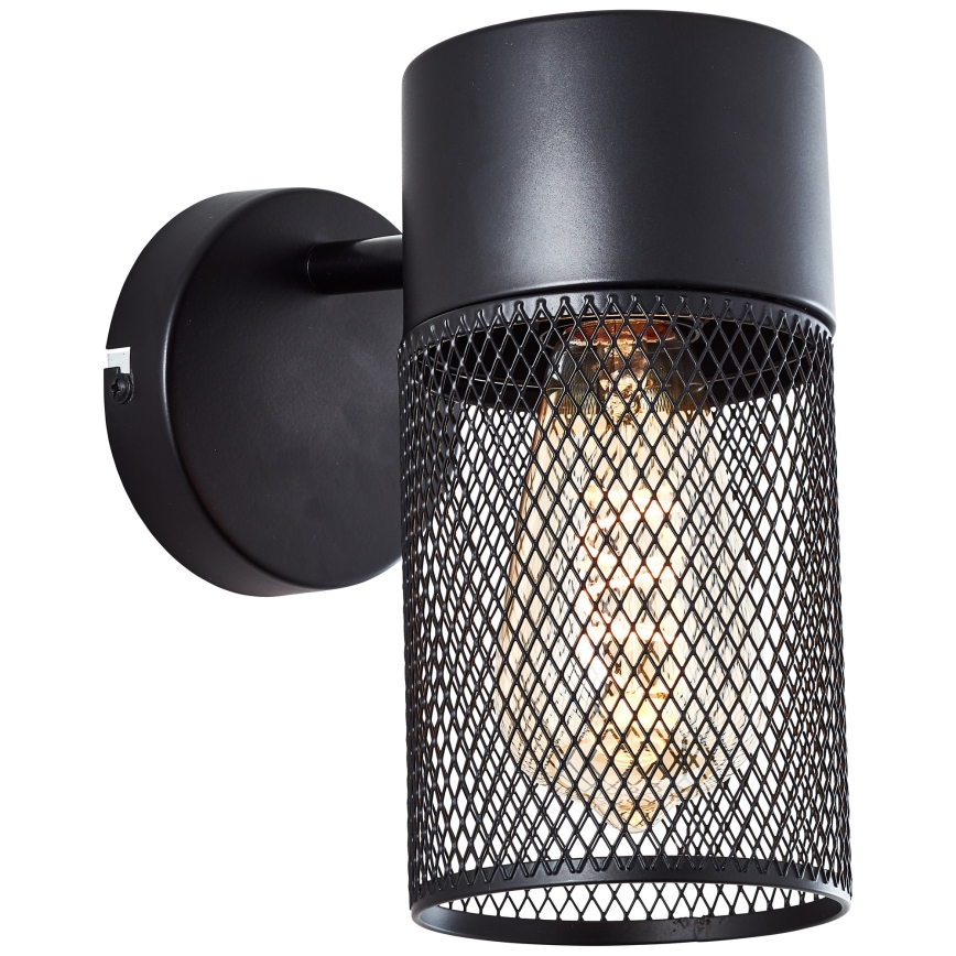 Brilliant - suunatav seinavalgusti KAMOLO 1xE27/40W/230V must