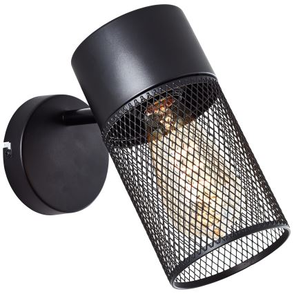 Brilliant - suunatav seinavalgusti KAMOLO 1xE27/40W/230V must