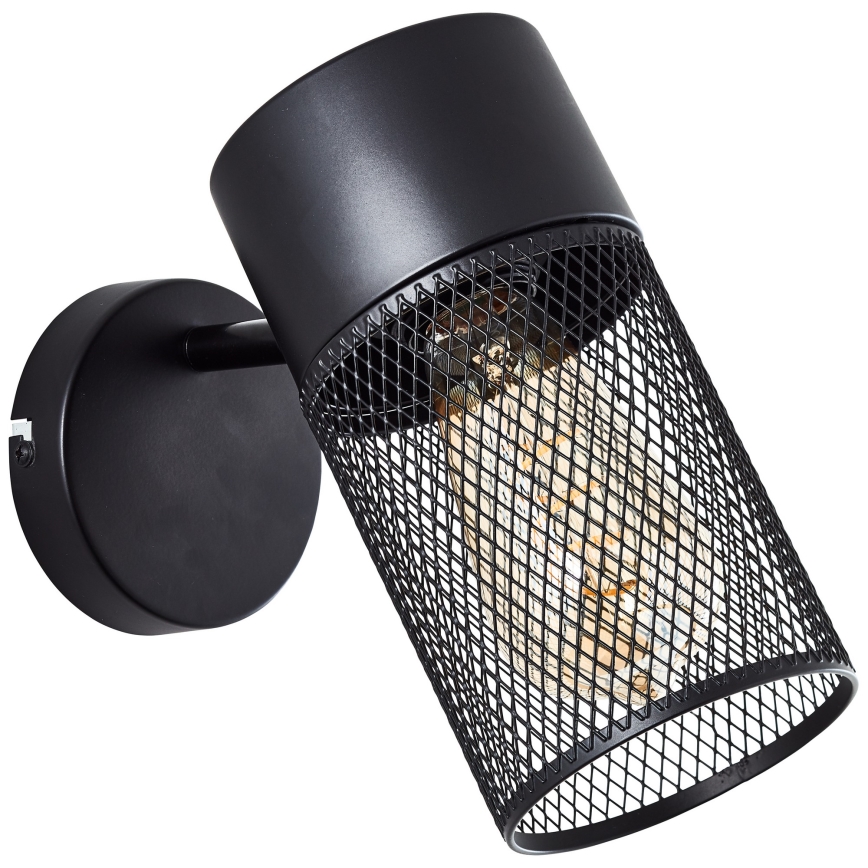 Brilliant - suunatav seinavalgusti KAMOLO 1xE27/40W/230V must