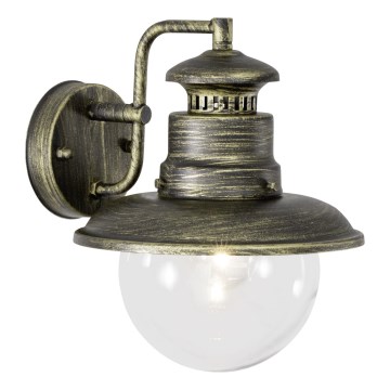 Brilliant - Väli seinavalgusti ARTU 1xE27/60W/230V IP44 paatina/kuldne